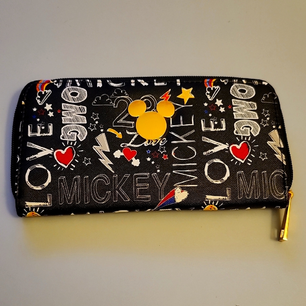 Black and Gold Mickey Mouse Wallet